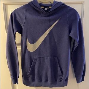 Nike Girls size Large purple and silver hoodie